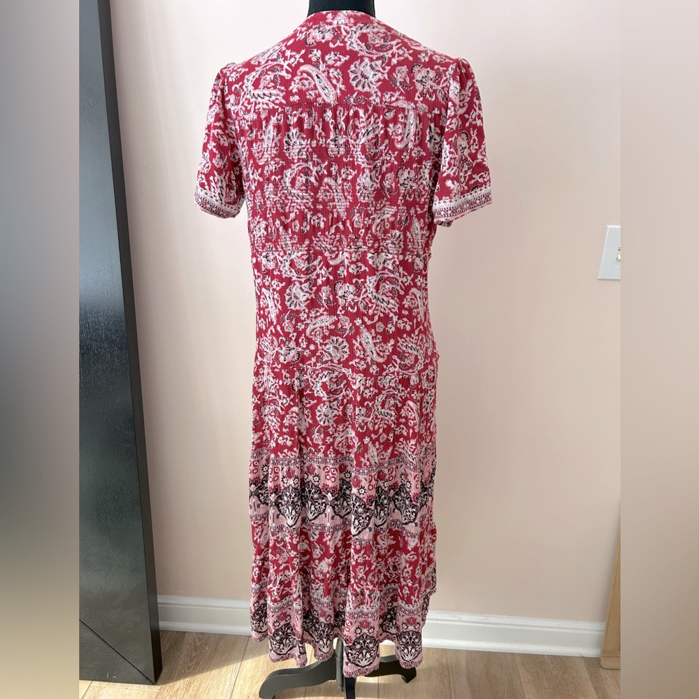 Knox Rose Paisley Short Flutter Sleeve Midi Dress - small - Picture 3 of 6